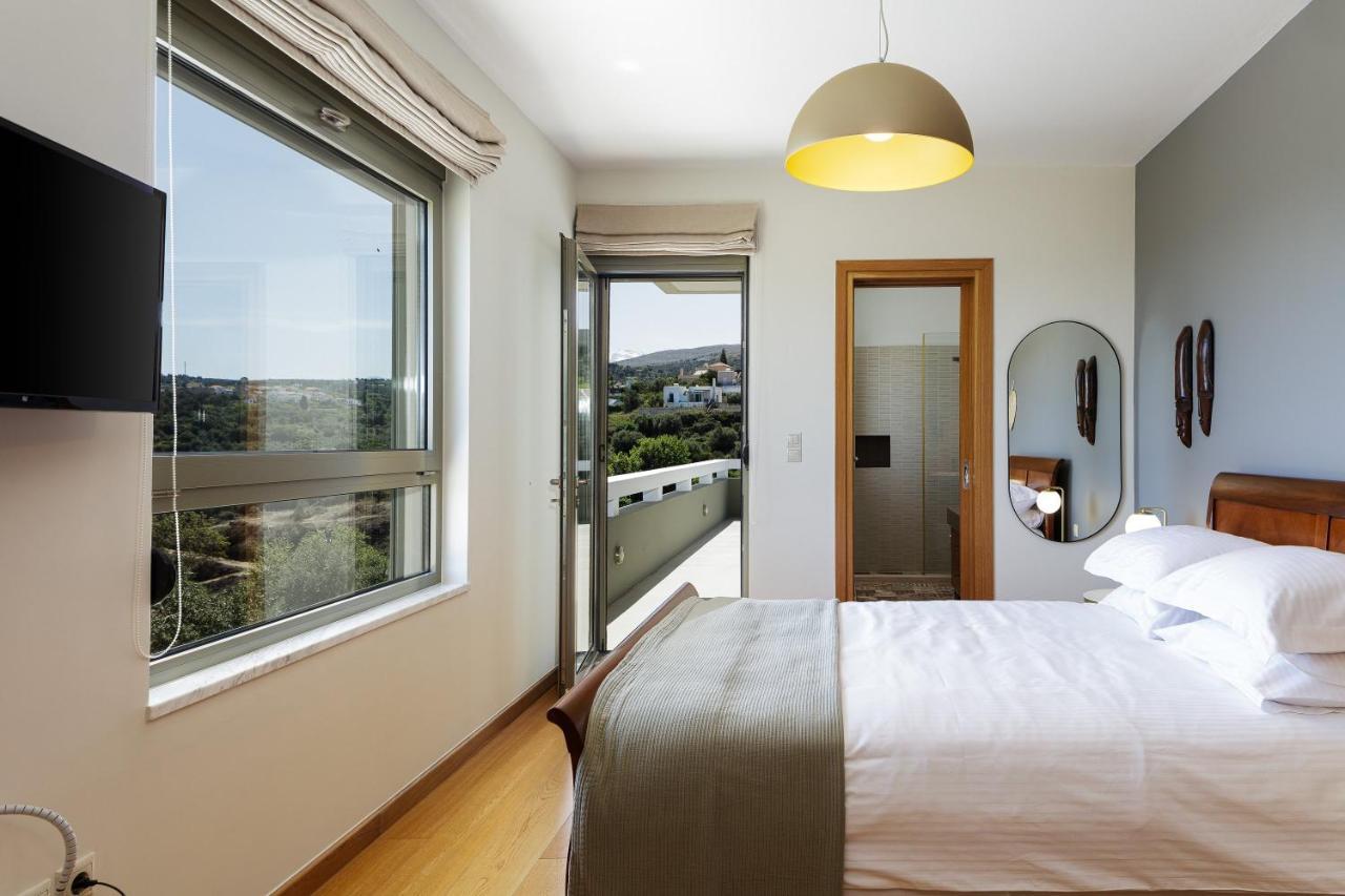 Rizes Villa With Jacuzzi & Heated Pool Agia Triada Exterior photo